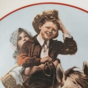 Norman Rockwell horse western "Young Love Series" special edition plate